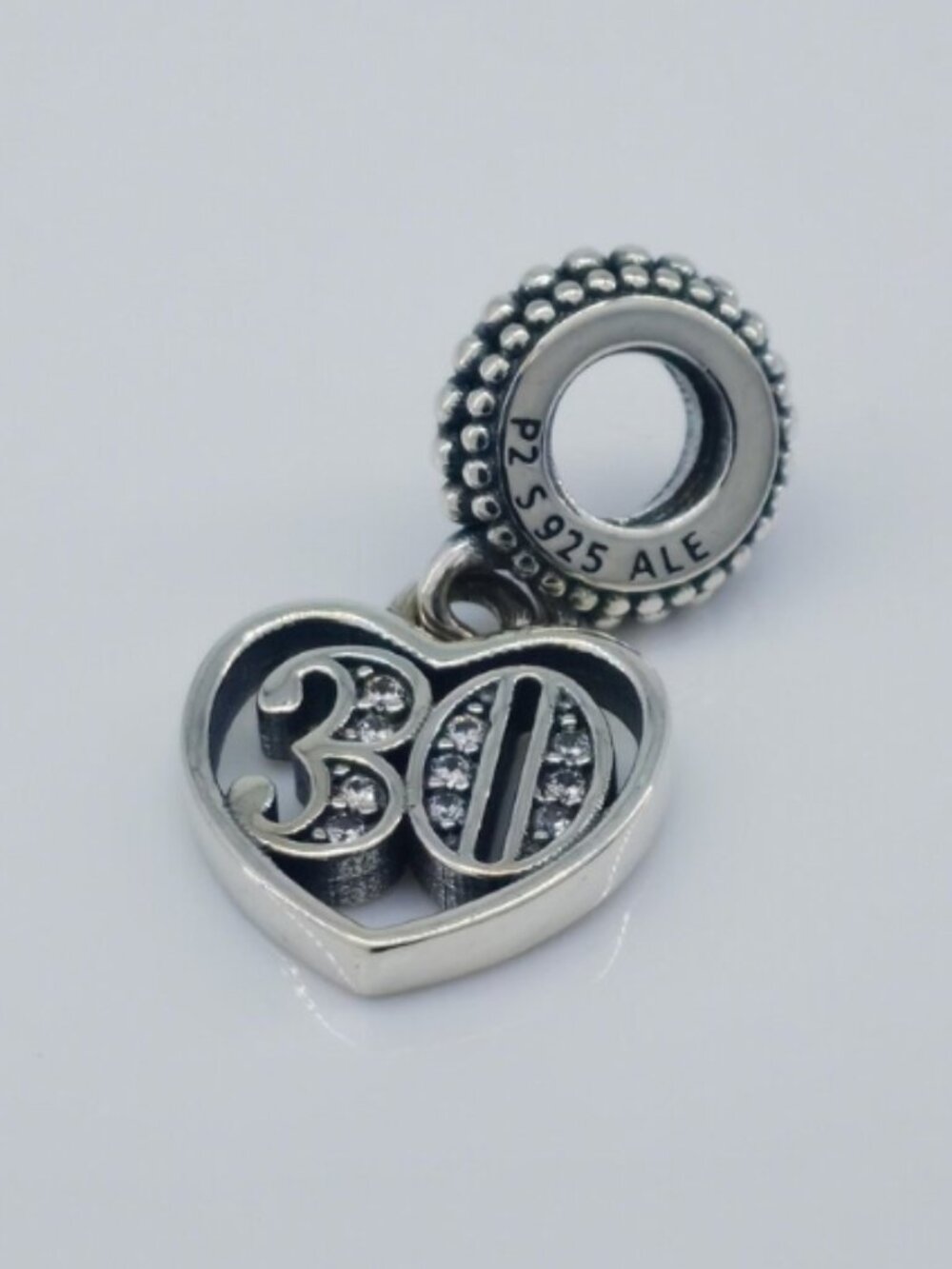New Pandora S925 ALE Silver 30th Celebration Anniversary Birthday Dangle Charm